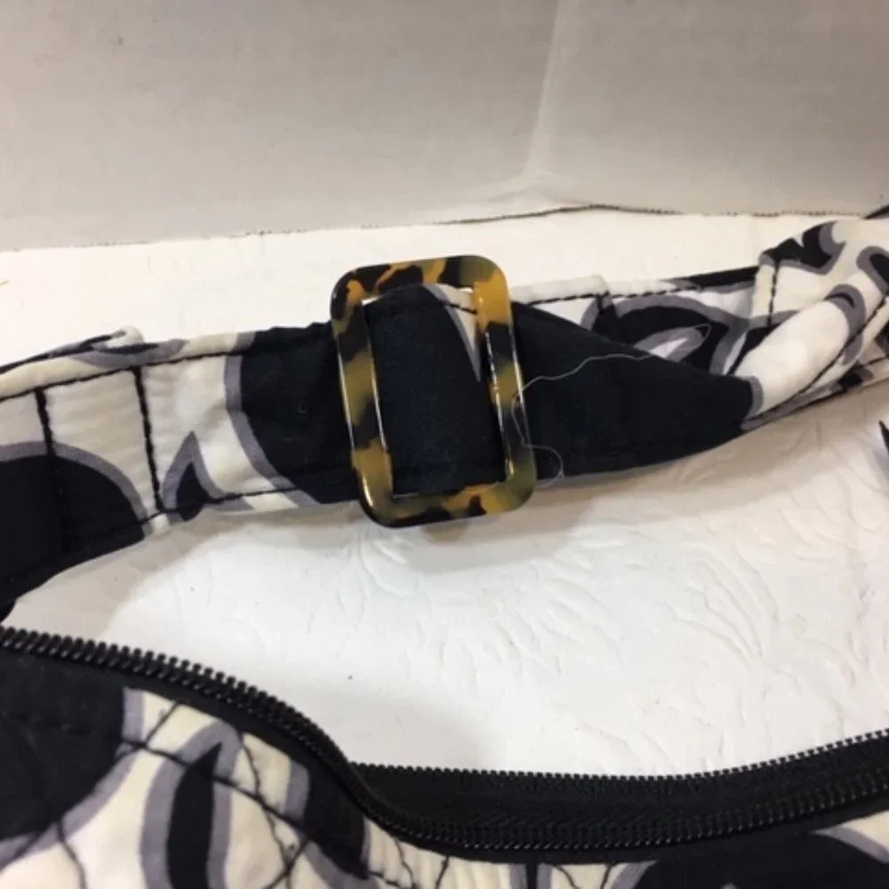 Vera Bradley Black & White Quilted Adjustable Shoulder Bag